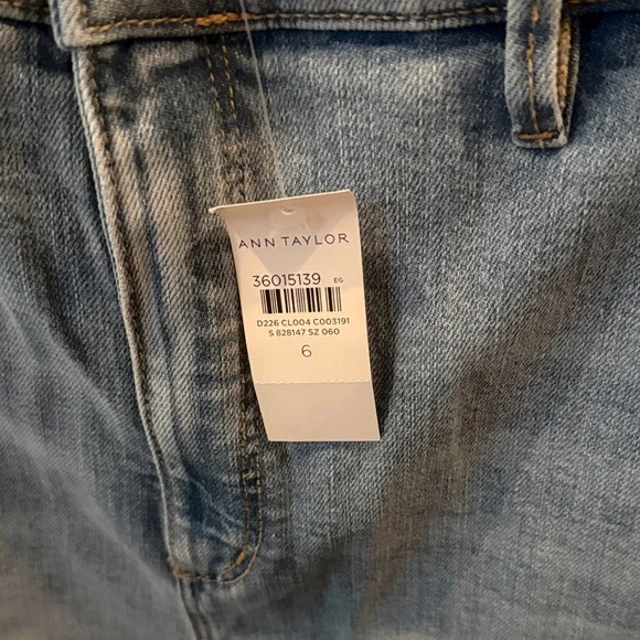 Ann Taylor Light Blue Trouser Wide Leg Jeans - Picture 2 of 3